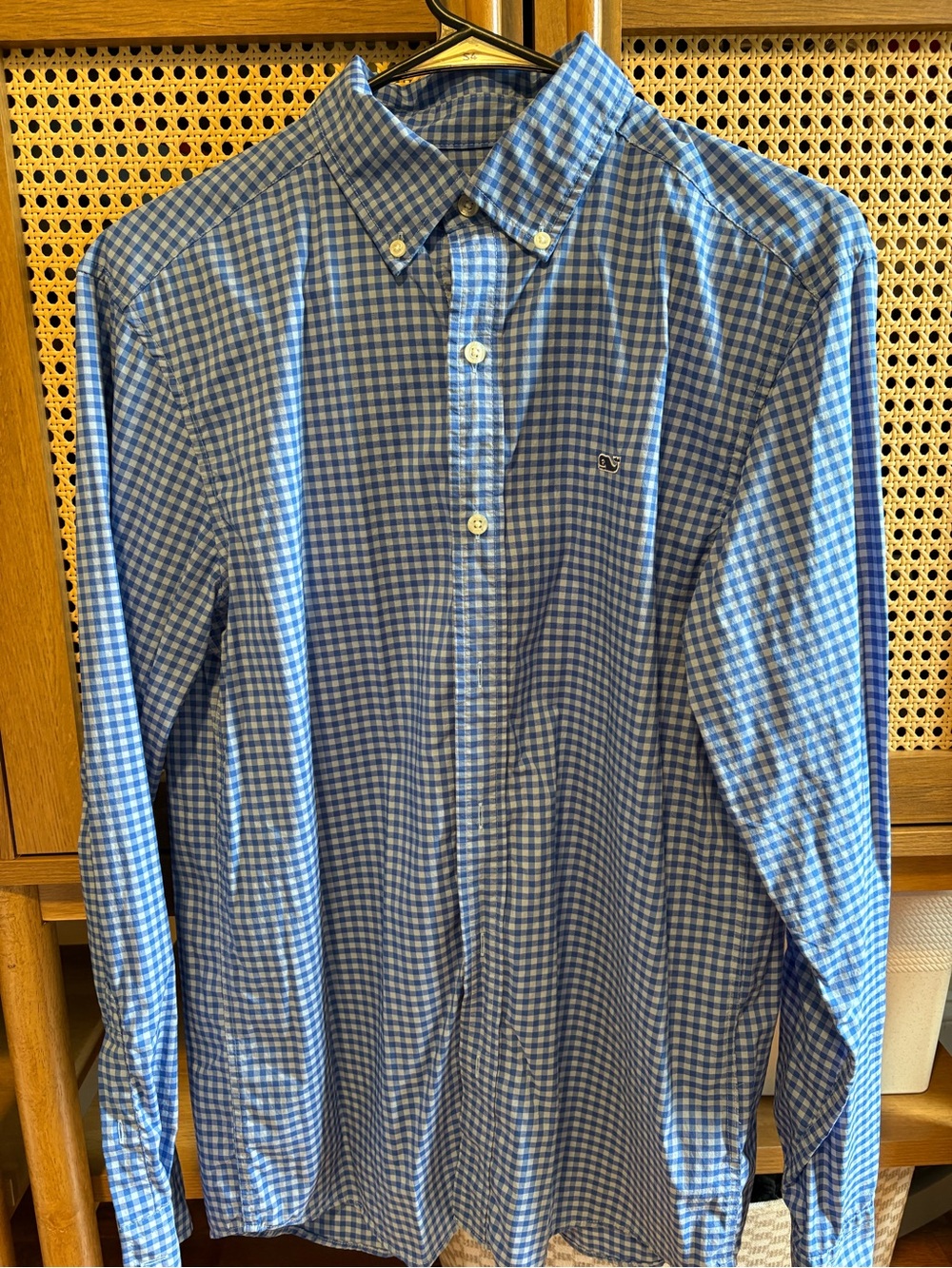 Blue Gingham Button-Down Men's Vineyard Vines Performance Shirt